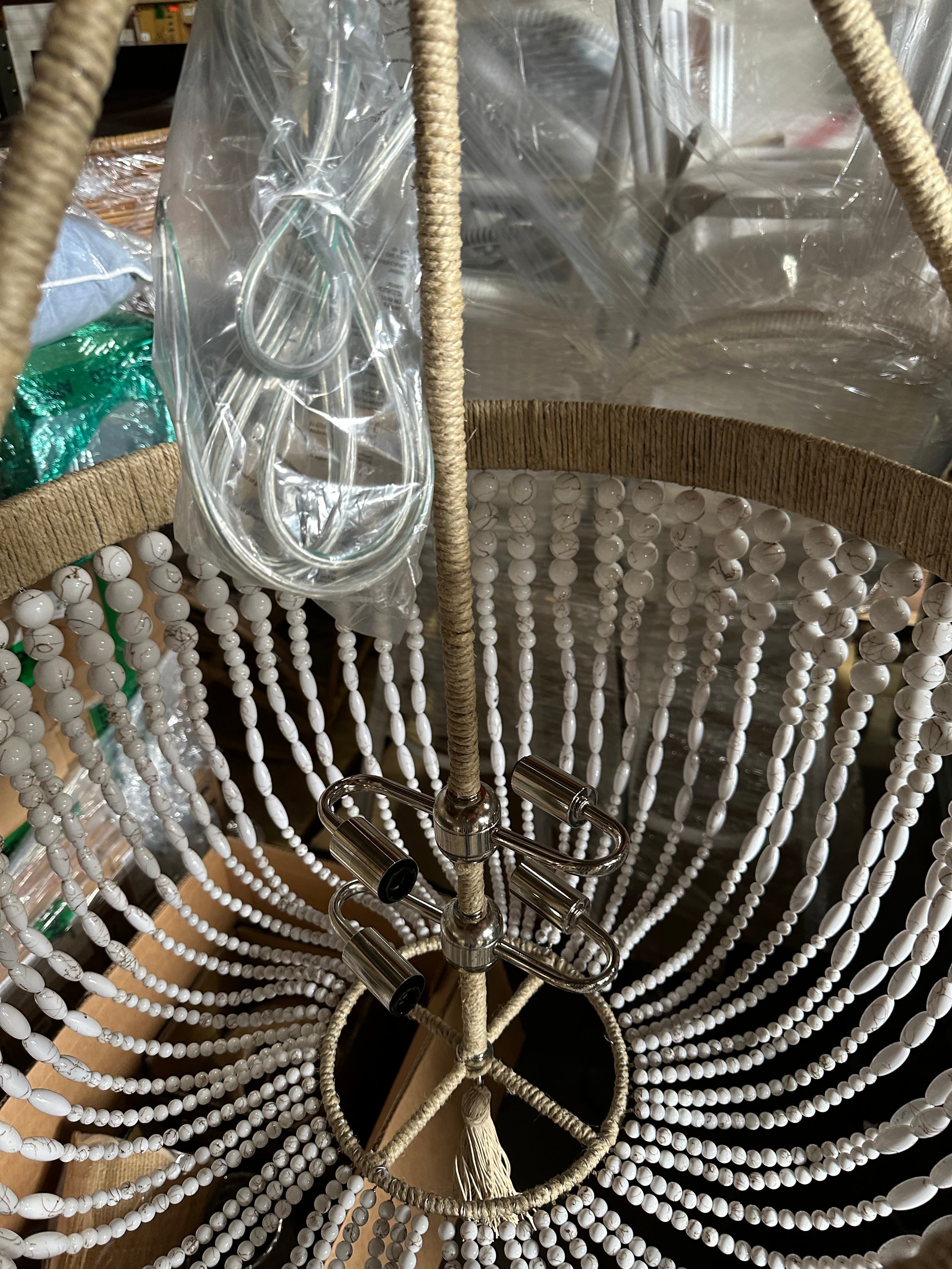 Malibu Large Chandelier (24” DIAM)-White