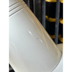 Melrose Large Pendant (19” DIAM)-White/Brass Accents