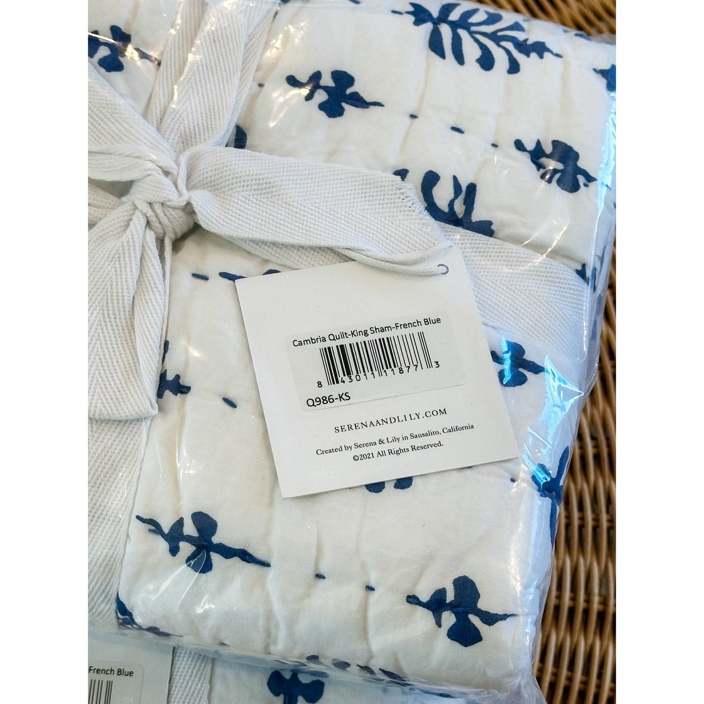 Cambria King Shams (Set of 2)- French Blue