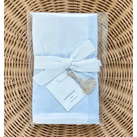 Gingham Percale Euro Pillow Sham-Sky Blue - The Home Decor Outlet
