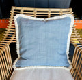 Bowden Linen Pillow Cover (20” SQ)-Coastal Blue