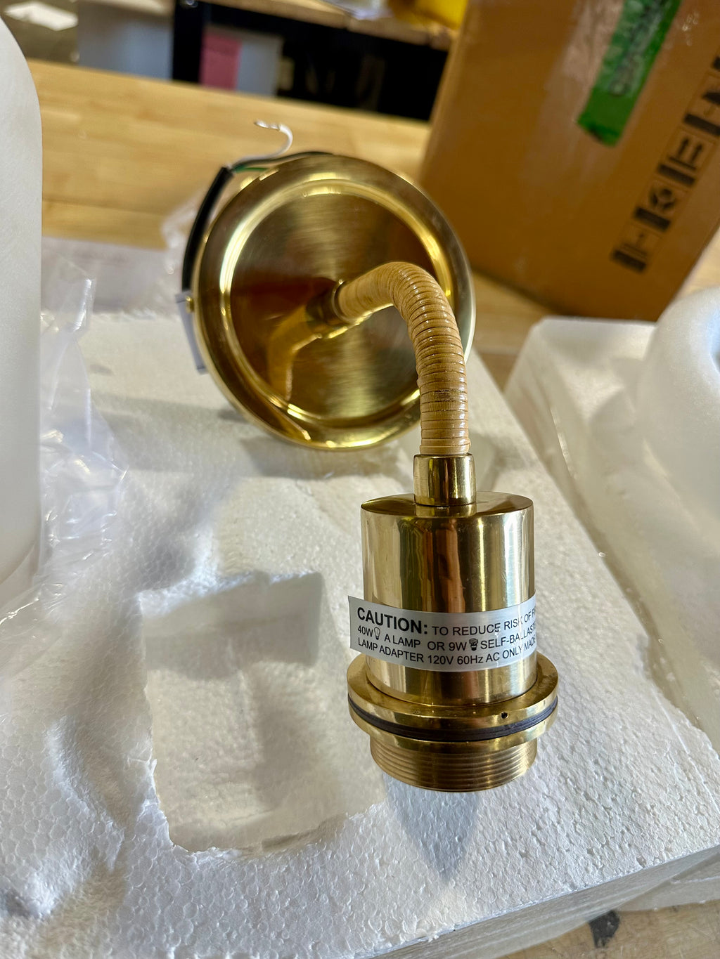 Westbrooke Single Sconce-Brass Base/Frosetd Glass Shade