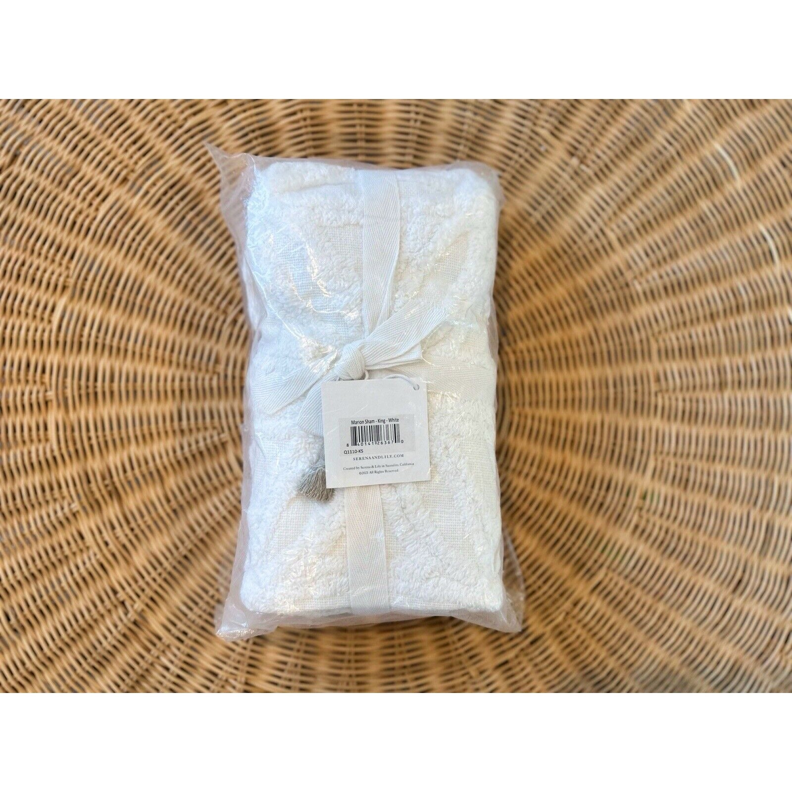Marion King Sham-White - The Home Decor Outlet