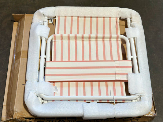 Tide Stripe Beach Chair-Seashell