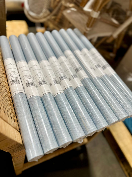 Faux Grasscloth Removable Wallpaper-Coastal Blue - The Home Decor Outlet