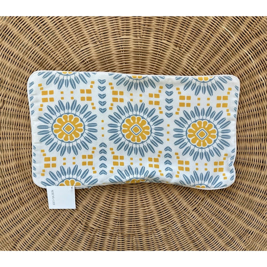 Campania Pillow Cover (12”x21”)-Canary Yellow/Coastal Blue