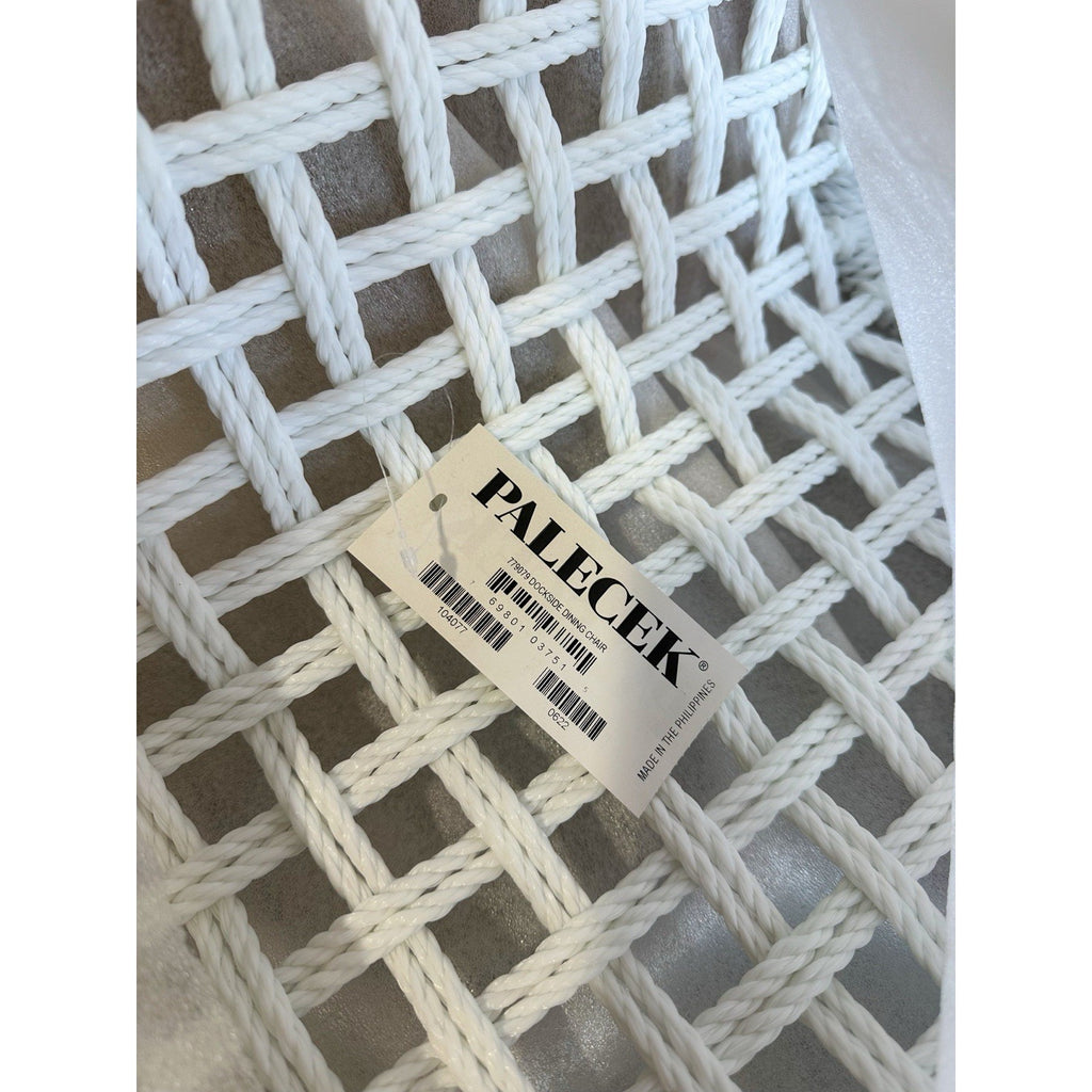 PALECEK Dockside Outdoor Dining Chairs (Set of 4)-Metal Frame/White Rope Seat