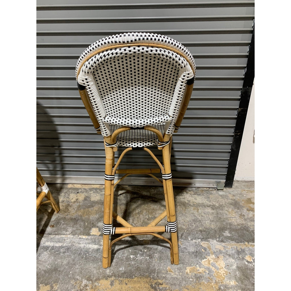 Riviera Counter Stool-Black/White
