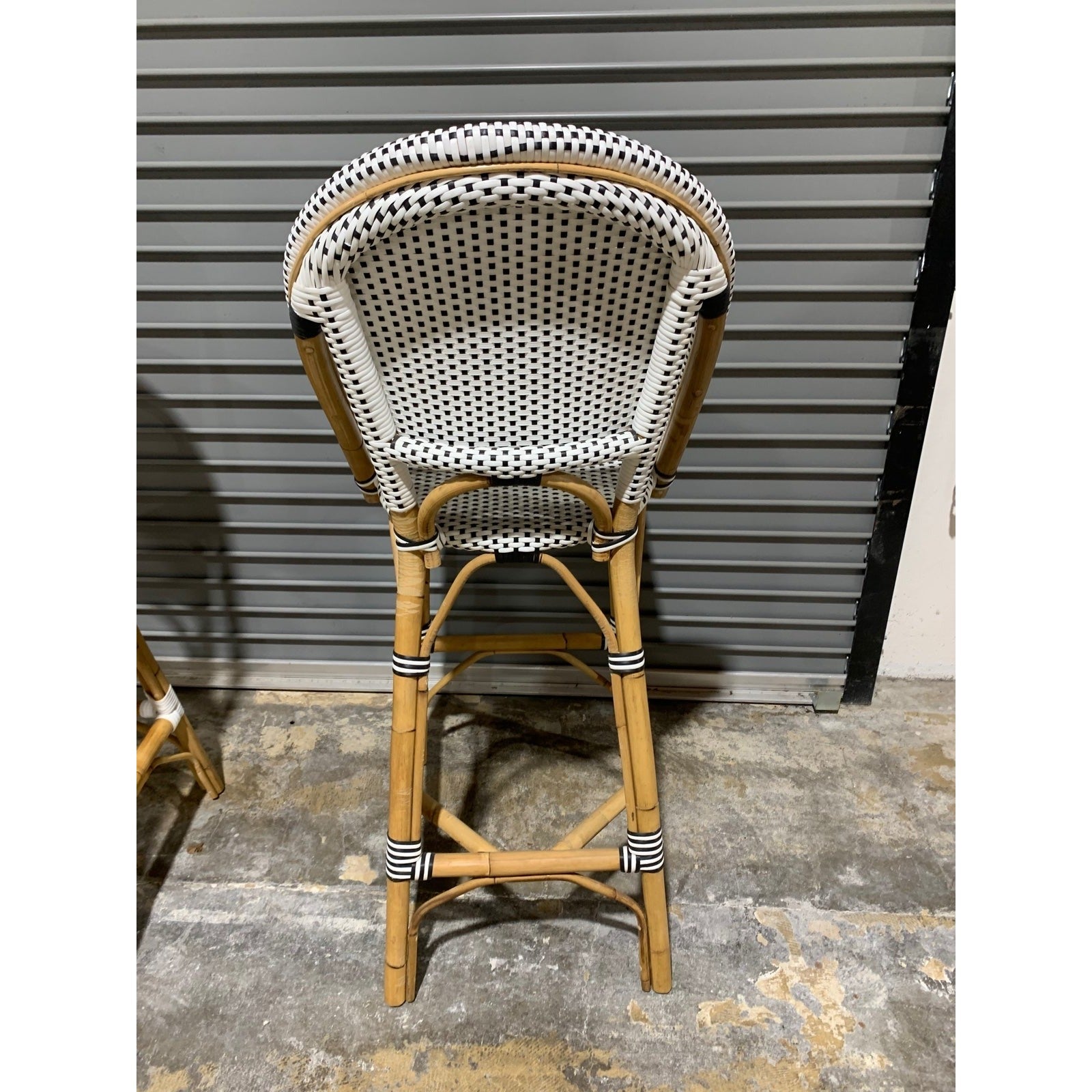 Riviera Counter Stool-Black/White