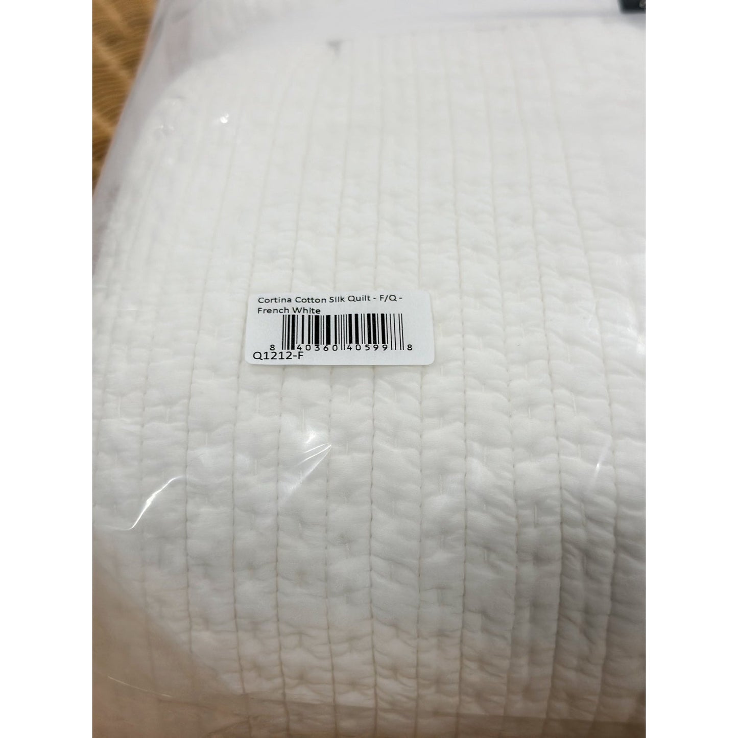 Cortina Cotton Silk Quilt (F/Q)-French White