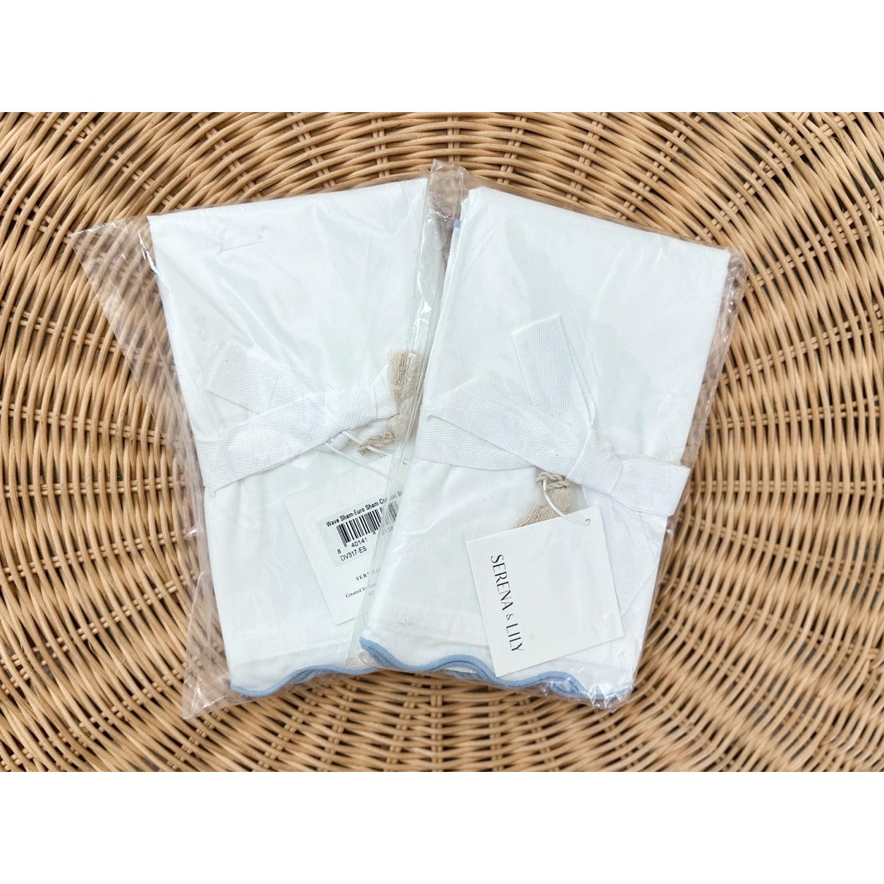 Wave Percale Euro Pillow Shams (Set of 2)-Coastal Blue - The Home Decor Outlet