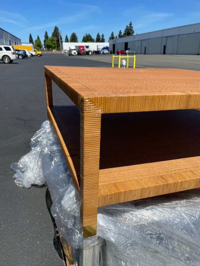 Balboa Rattan Square Coffee Table - The Home Decor Outlet