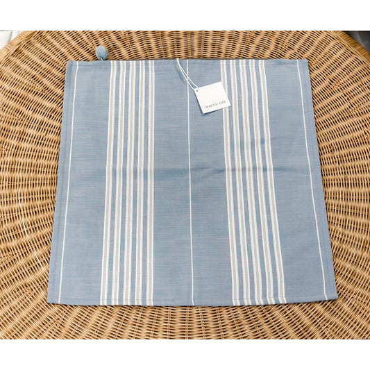 Perennials® Lake Stripe Pillow Cover (22” SQ)-Coastal/Sky