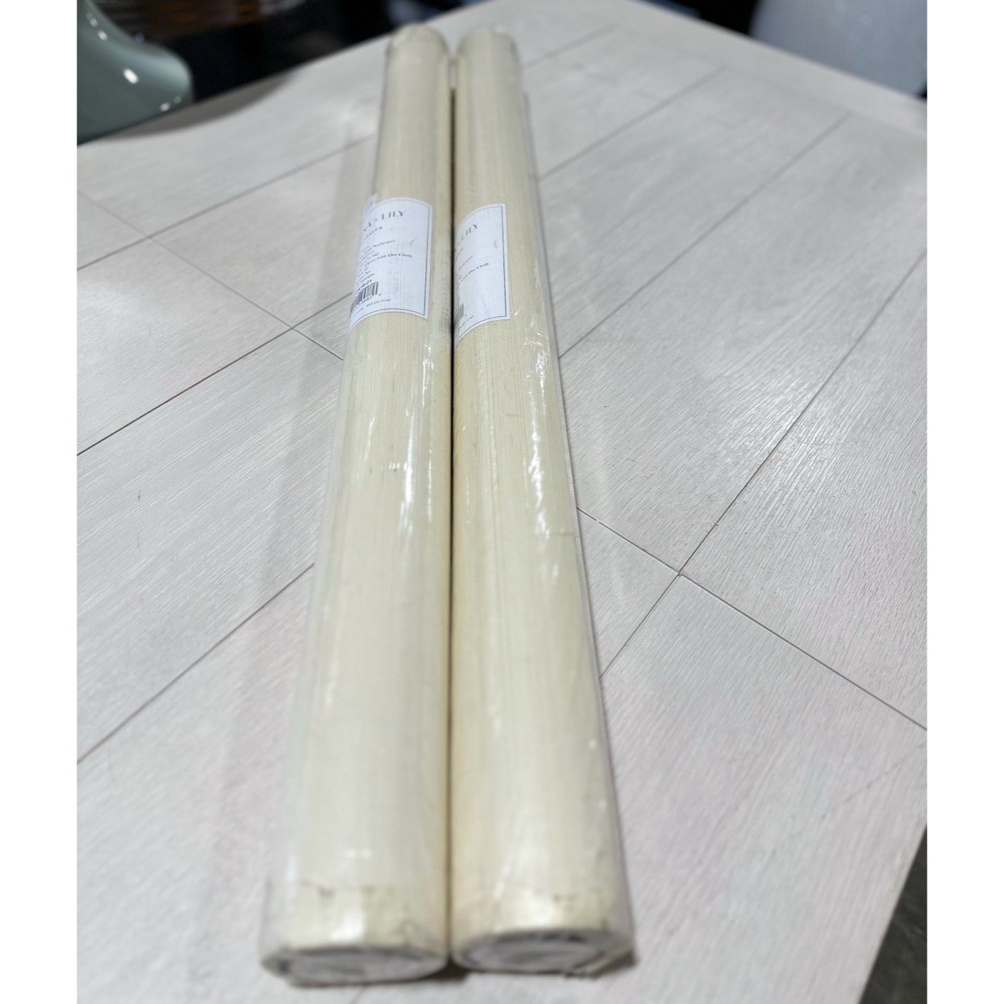 Solid Grasscloth Wallcovering-Ecru Beige