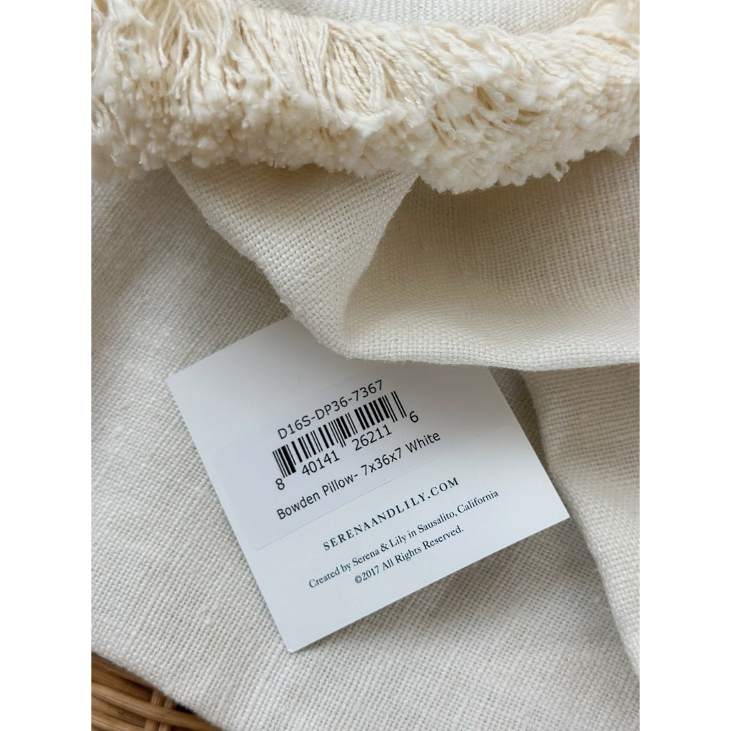 Bowden Pillow Cover (7”x36”x7”)-White Beige - The Home Decor Outlet
