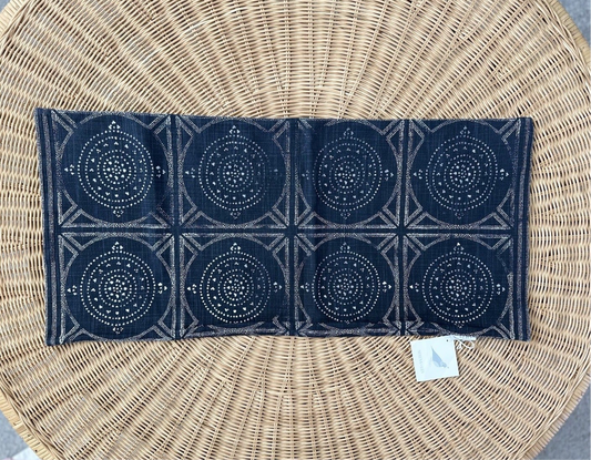 Camille Mosaic Pillow Cover (14”x30”)-Indigo Blue