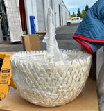 Atwater Coconut Shell Pendant-Beige/White