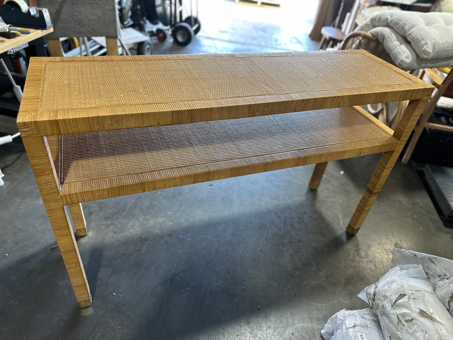 Balboa Rattan Console-Natural Brown