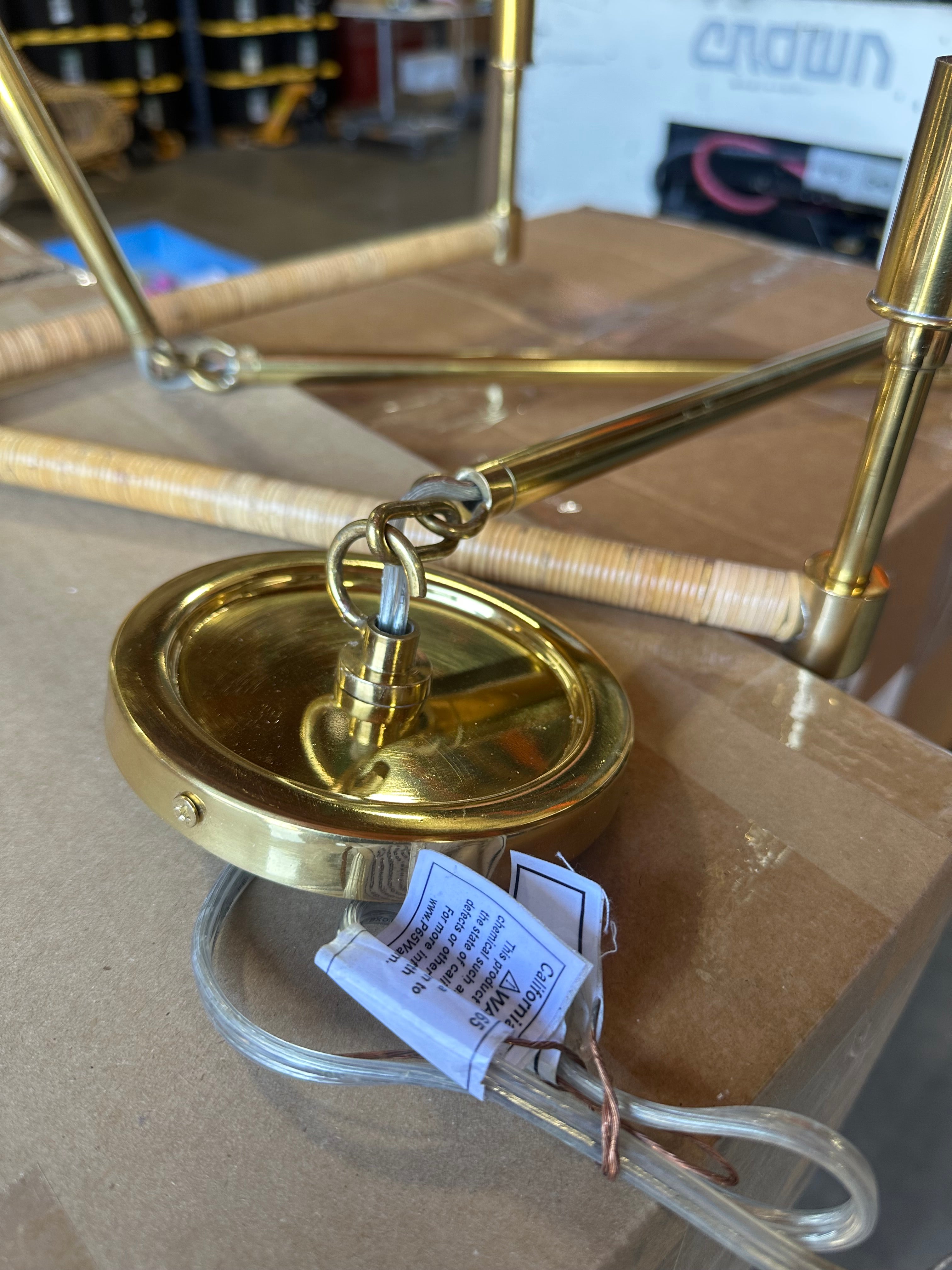 Larkspur Chandelier (Various Shade Options)-Brass Gold Base