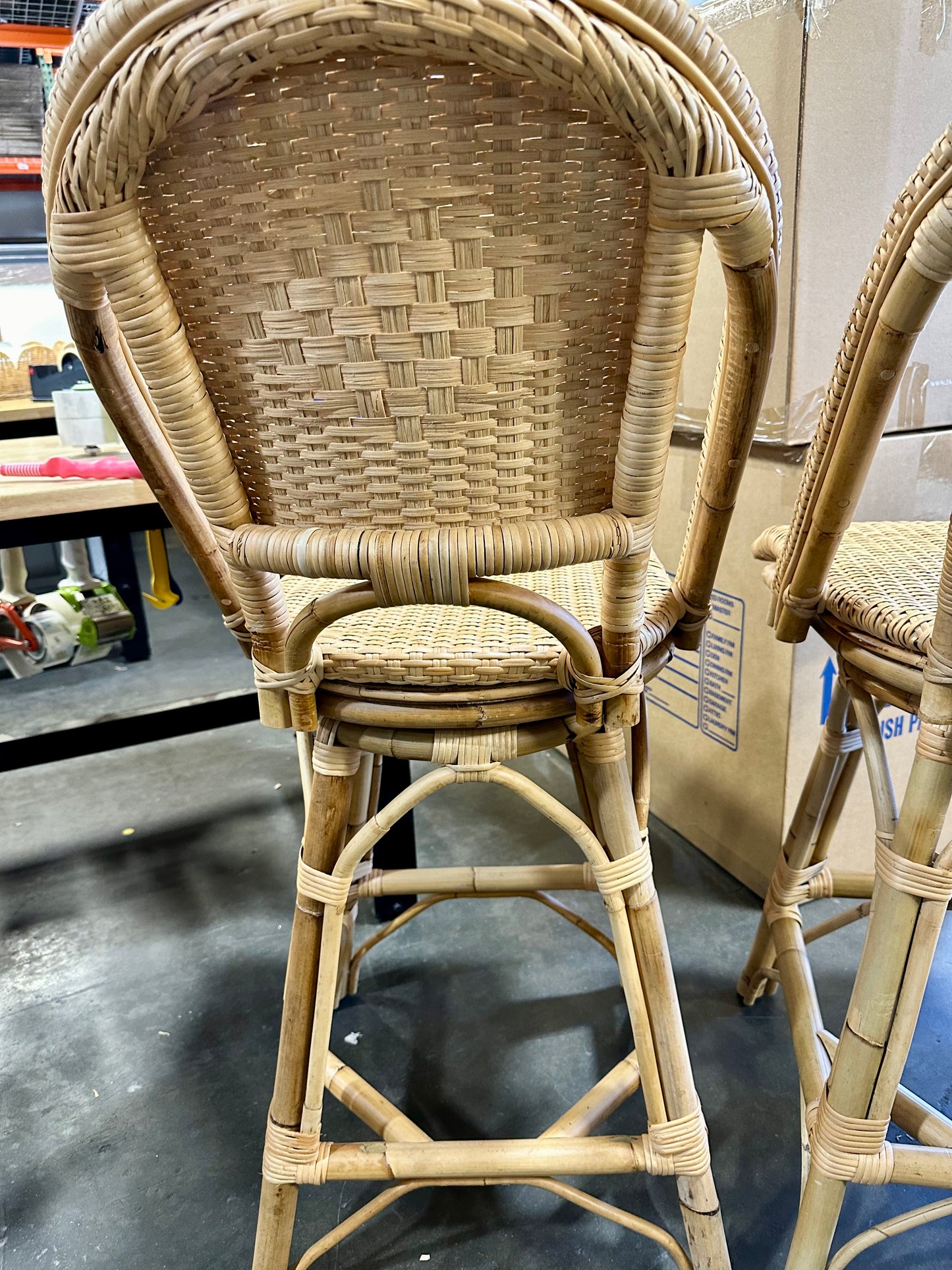 Sunwashed Riviera Swivel Rattan Counter Stool-Natural (CL)