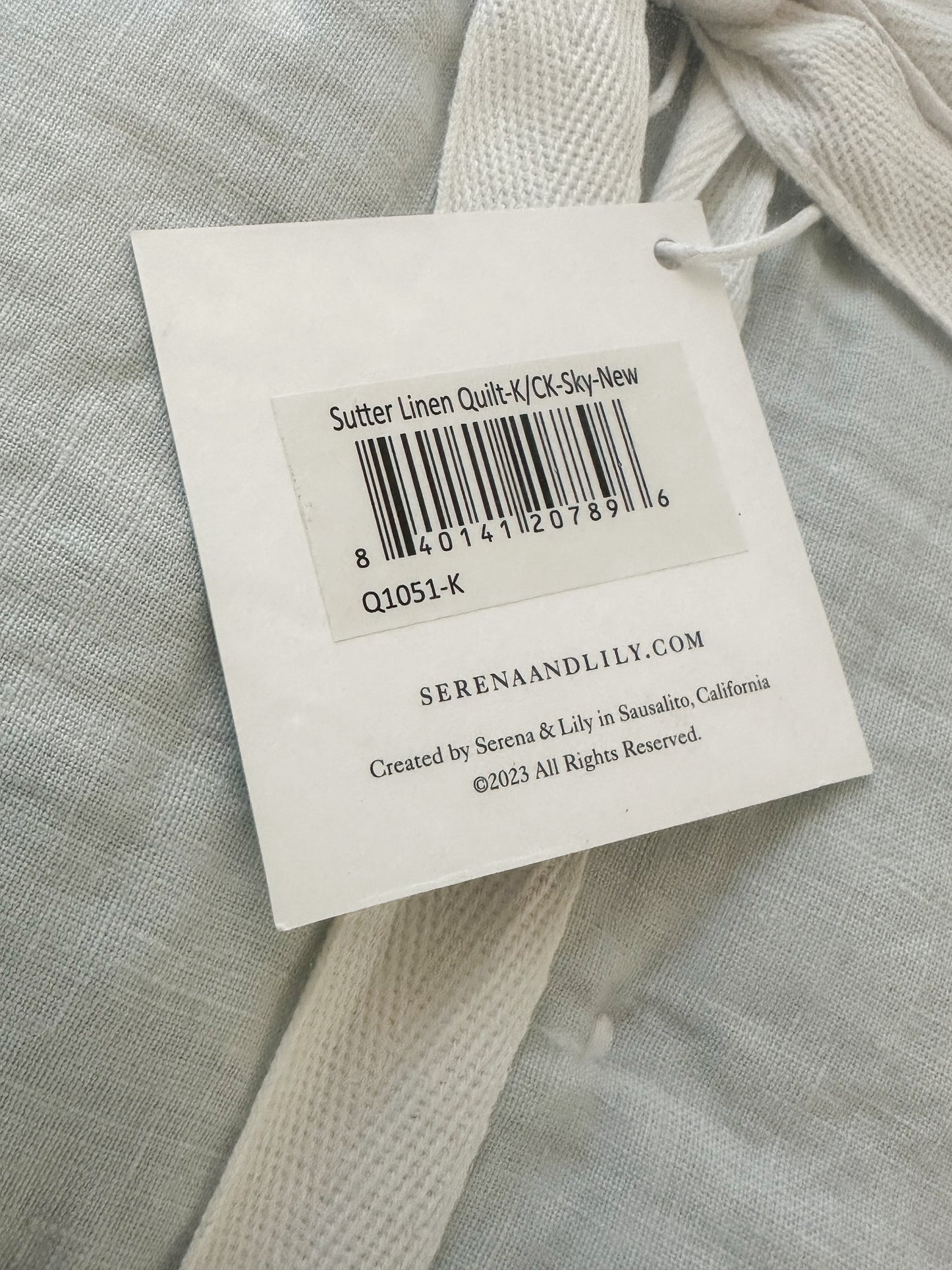 Sutter Linen Quilt (K/CK)-Sky