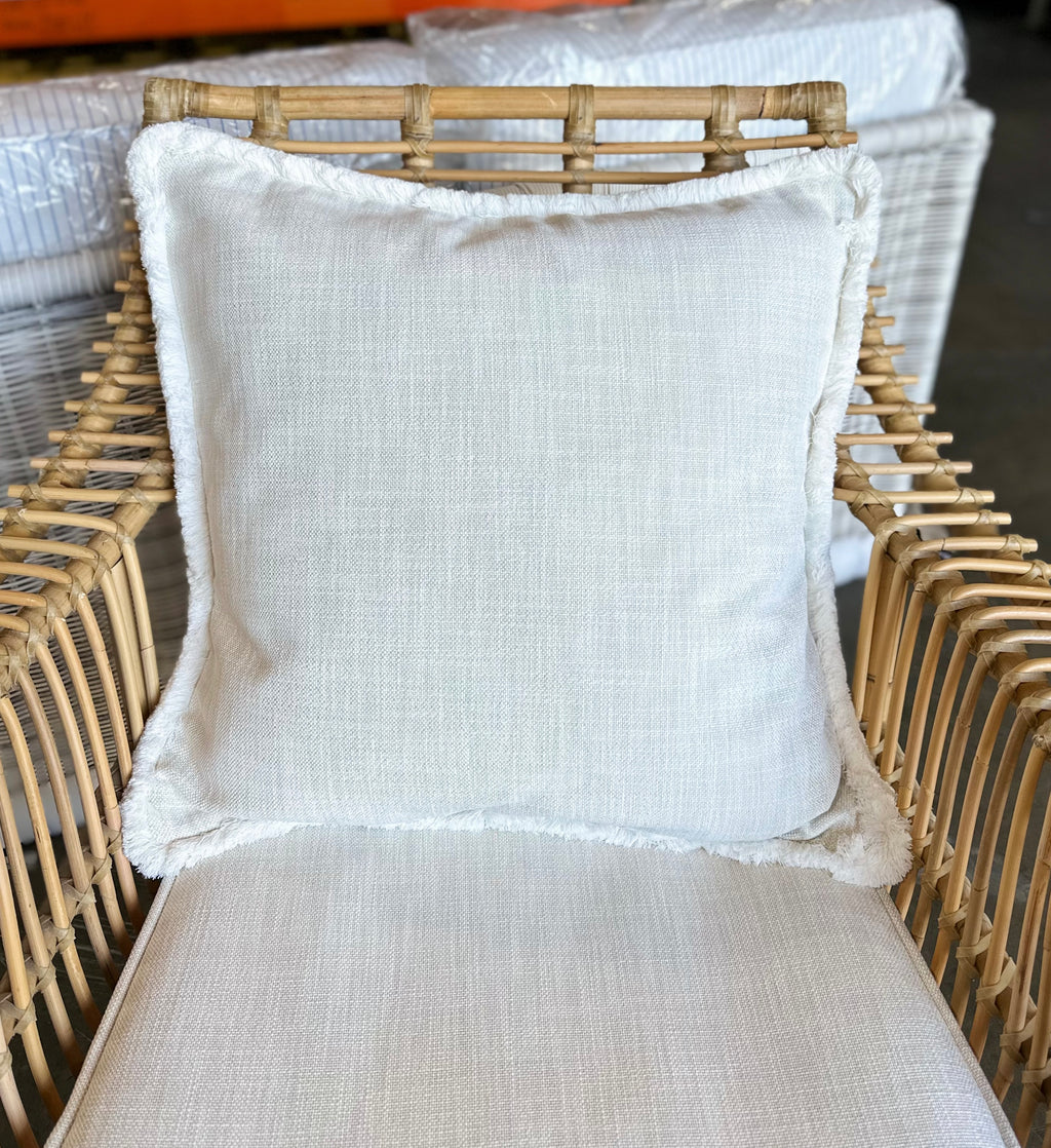 Perennials Ridgewater Outdoor Pillow Cover (22” SQ)Chalk Beige