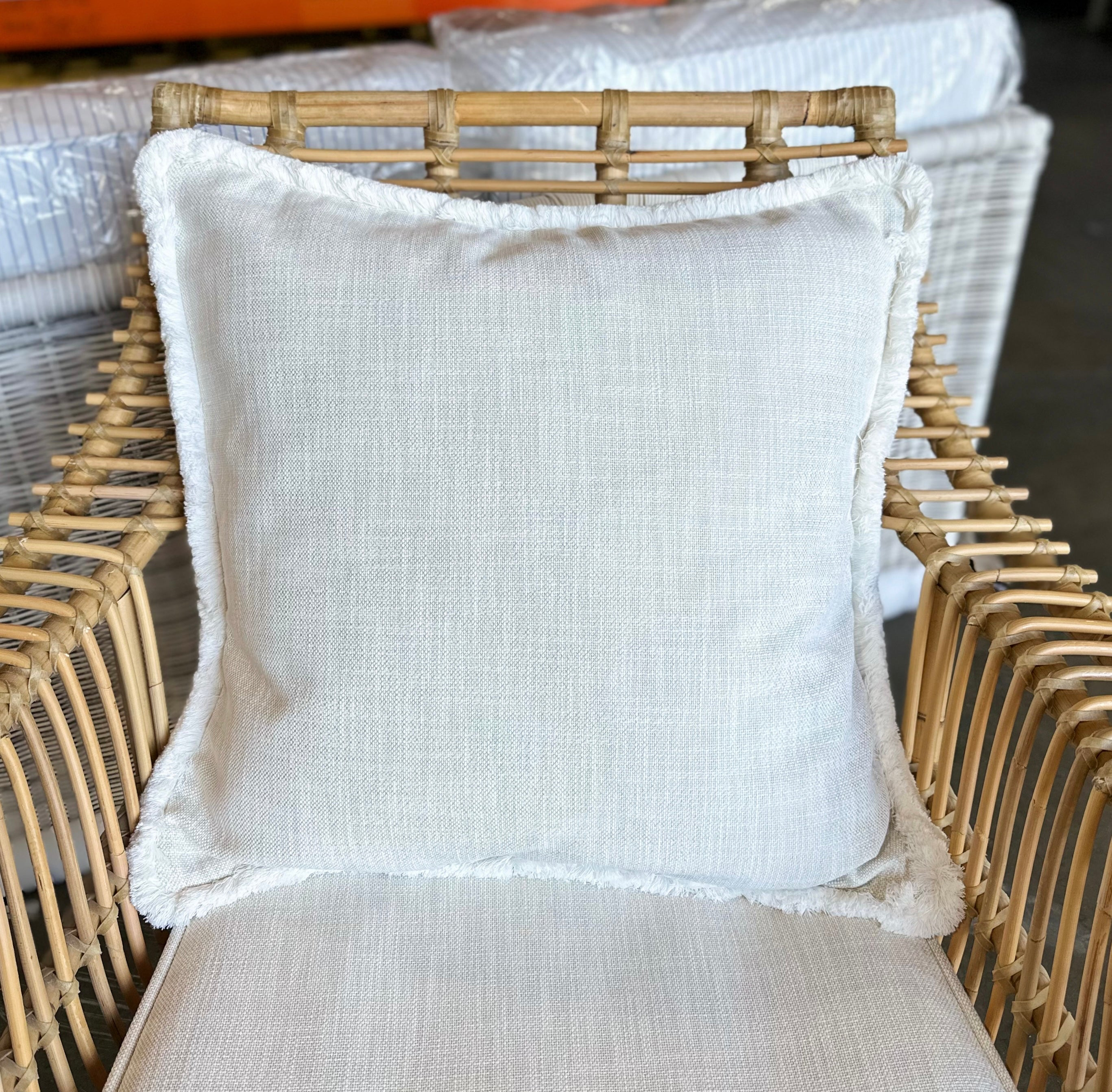 Perennials Ridgewater Outdoor Pillow Cover (22” SQ)Chalk Beige