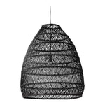 Headlands Large Rattan Bell Pendant-Black