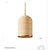 Baccara Rattan Bell Pendant-Natural/Brass Accents