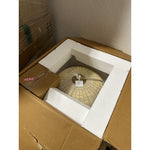 Baccara Rattan Bell Pendant-Natural/Brass Accents