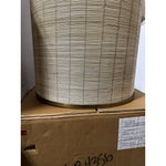 Baccara Rattan Bell Pendant-Natural/Brass Accents