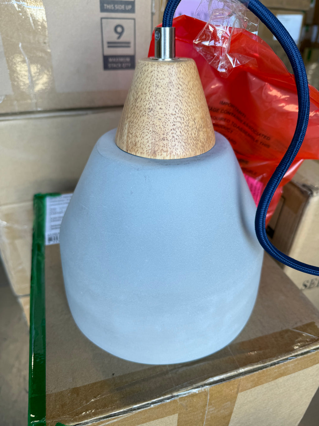 Knolls Wood Trimmed Pendant - The Home Decor Outlet
