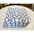 Balboa Rattan Dining/Counter CUSHIONS (Set of 3)-Trellis Navy Blue