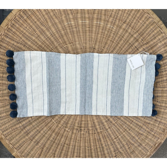 Luca Pillow Cover (14”x30”)-Washed Indigo Blue