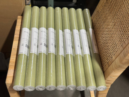 Faux Grasscloth Removable Wallpaper-Grass Green - The Home Decor Outlet