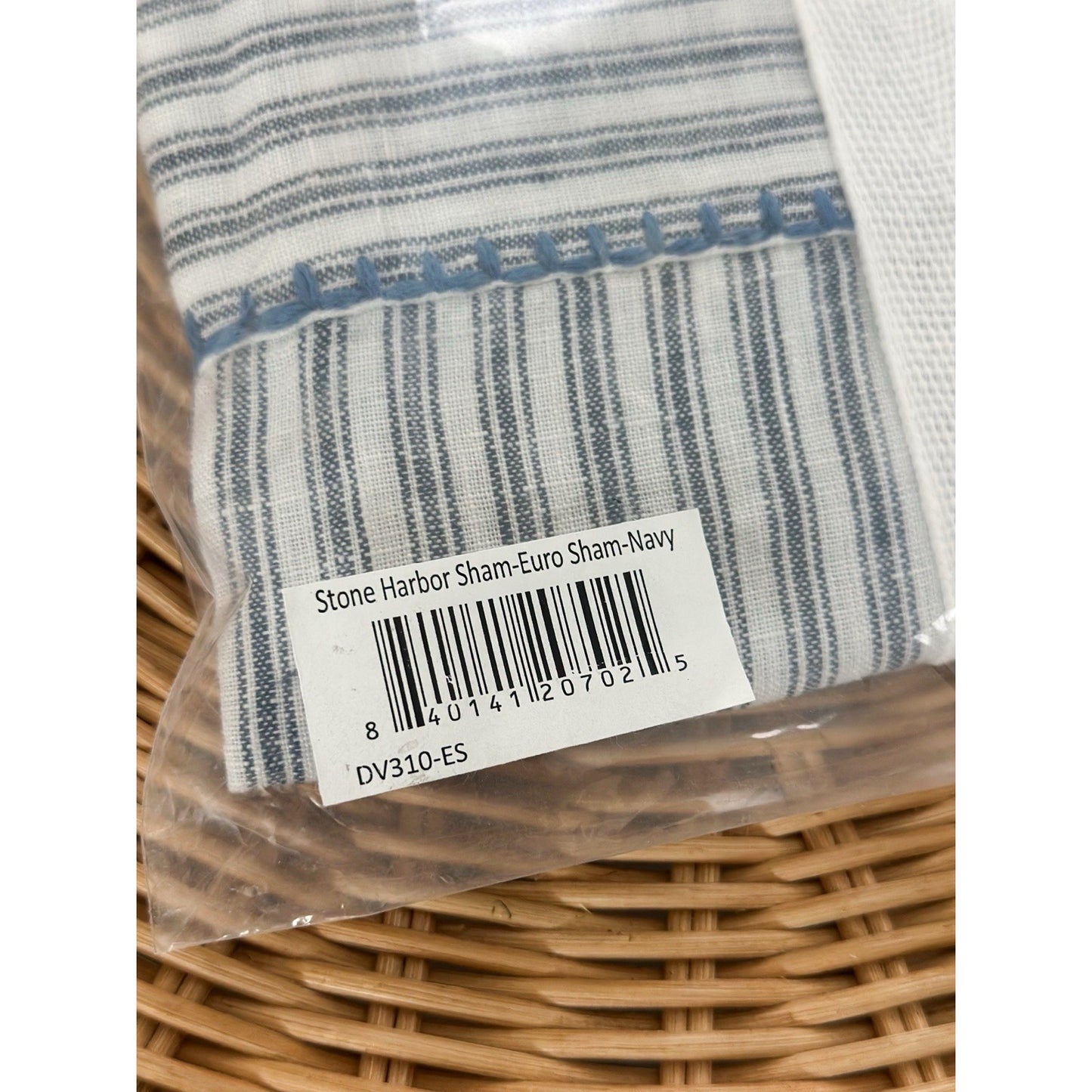 Stone Harbor Linen Euro Pillow Sham-Navy Blue
