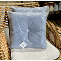 Sunbrella Lido Outdoor Pillows (2) (20” SQ)-Coastal Blue