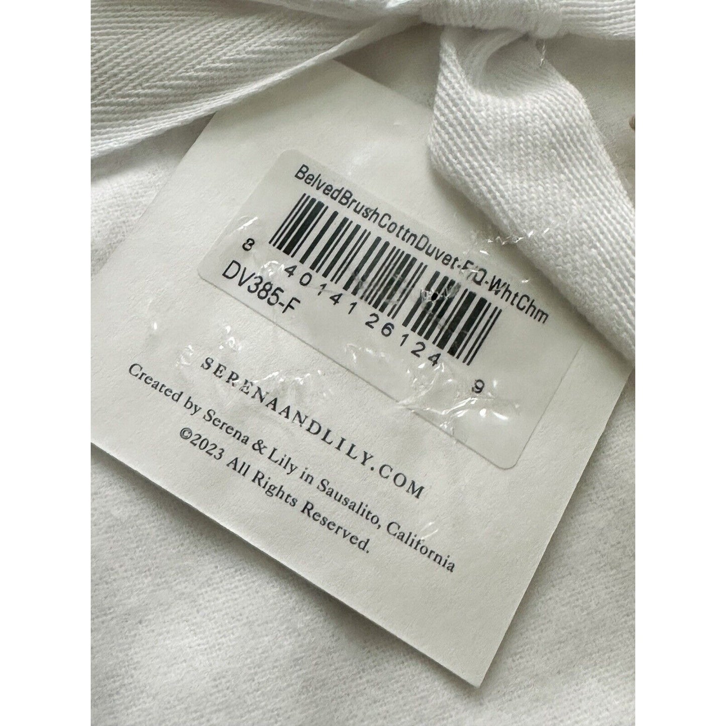 Belvedere Flannel Duvet Cover (F/Q)-White/Chambray