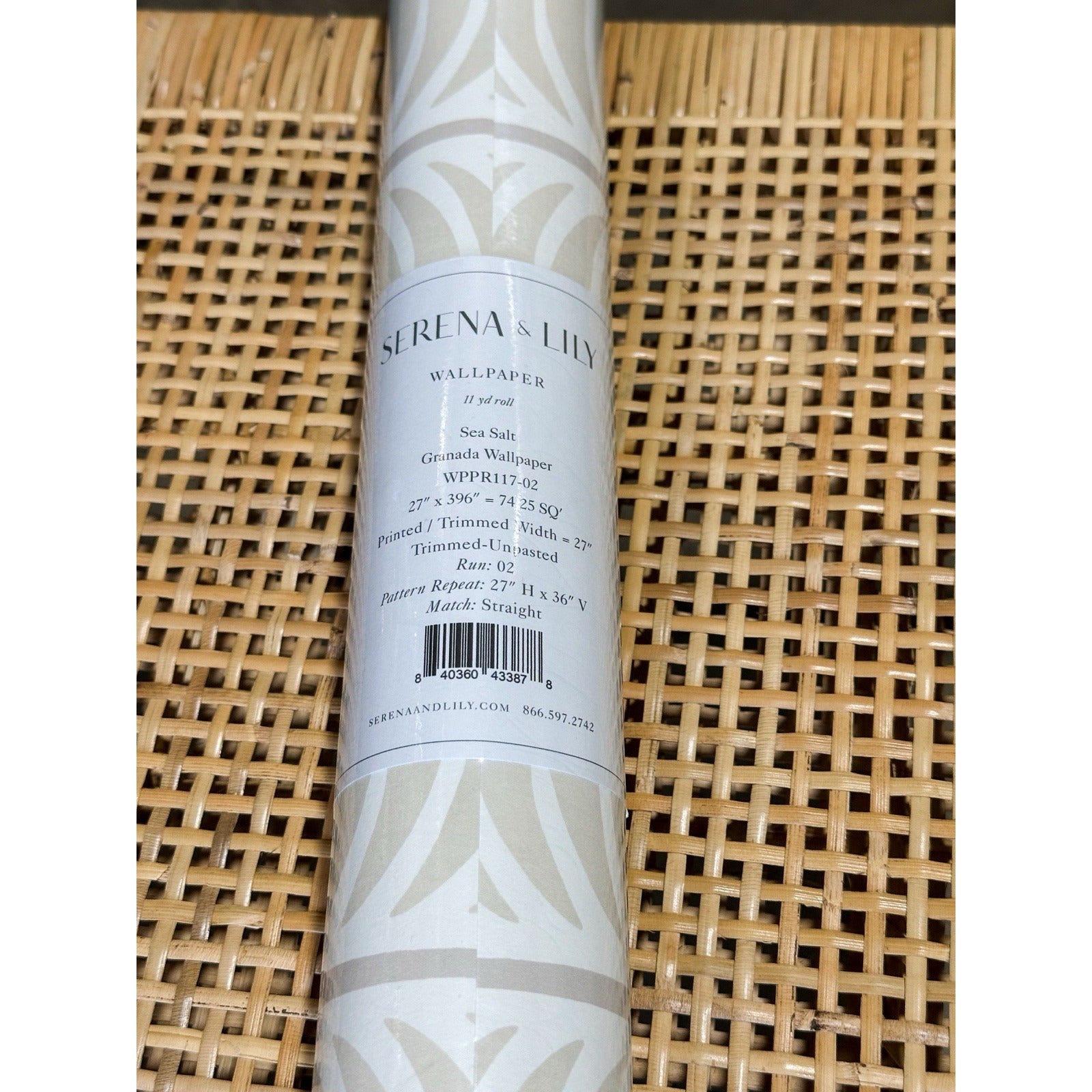 Granada Wallpaper-Sea Salt Beige