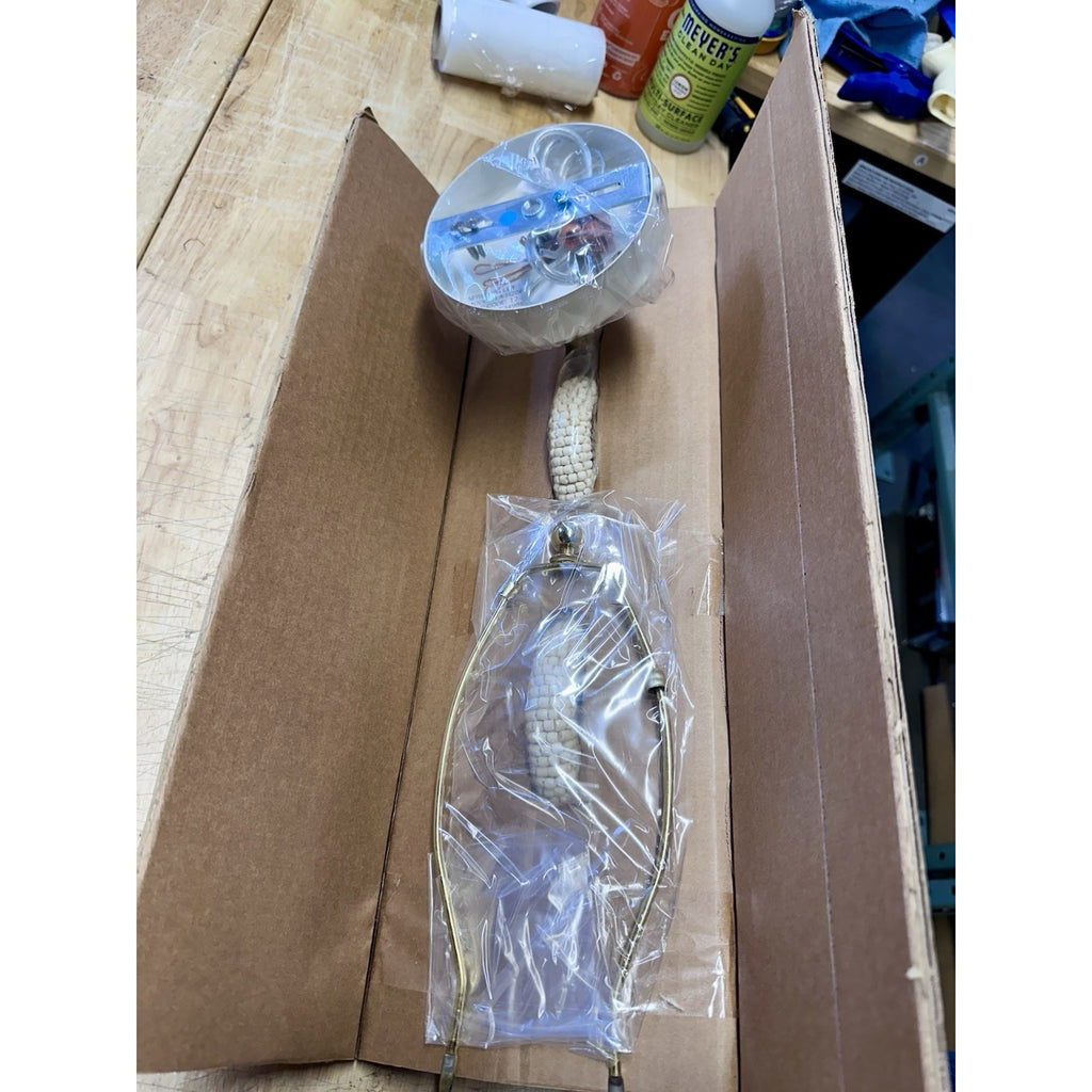 Del Sur Coco Bead Sconce (NO SHADE)-Beige - The Home Decor Outlet