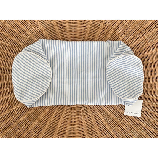 Perennials Pinstripe Bolster Pillow Cover (7”x20”x7”)-Blue - The Home Decor Outlet
