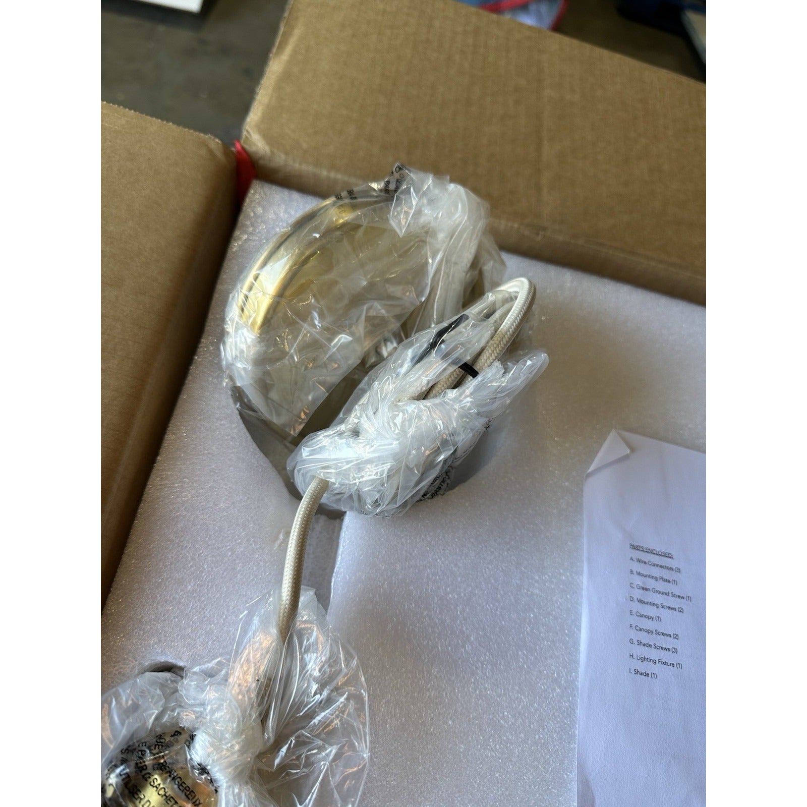 Rhode Ceramic Pendant-Green/Brass Accents