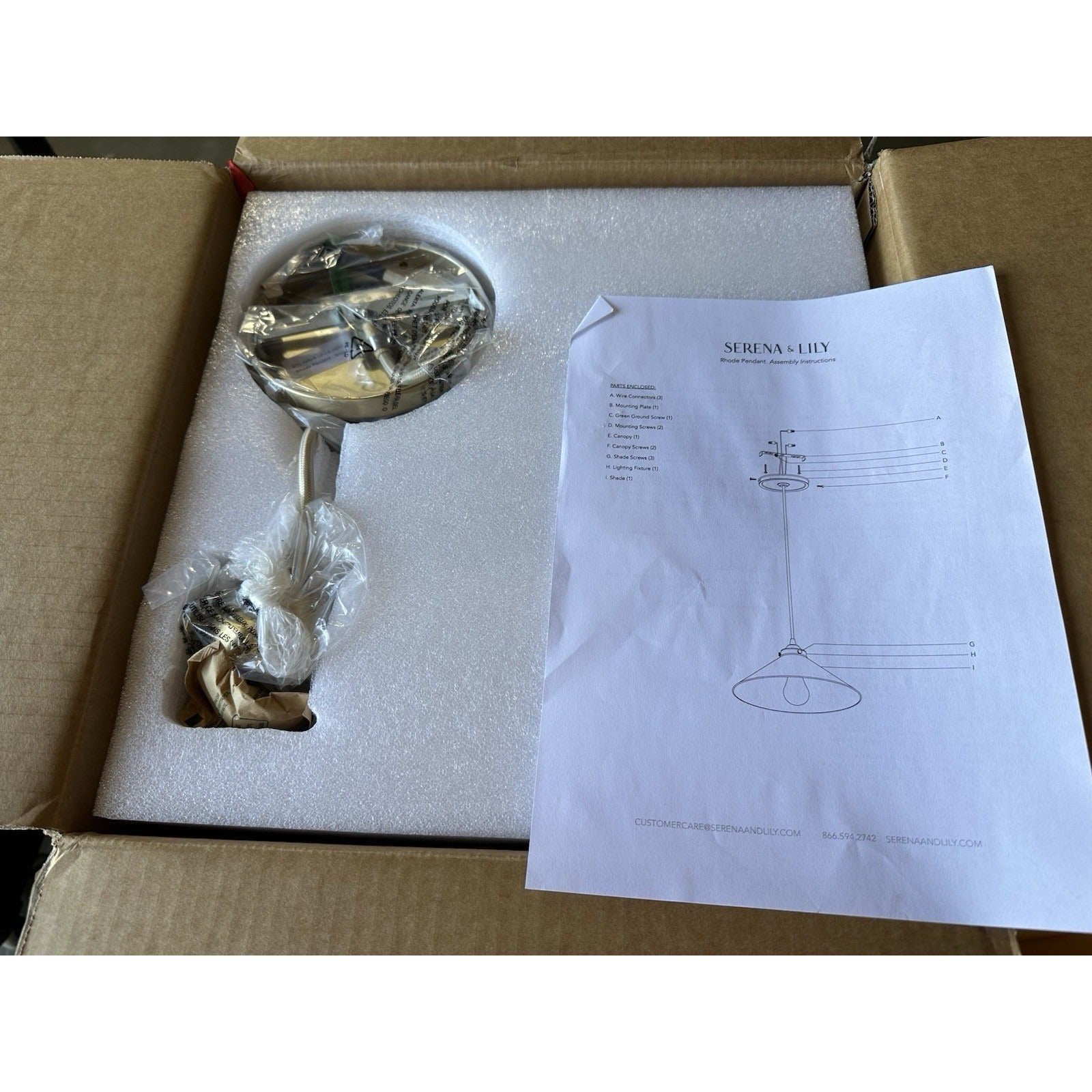 Rhode Ceramic Pendant-Green/Brass Accents