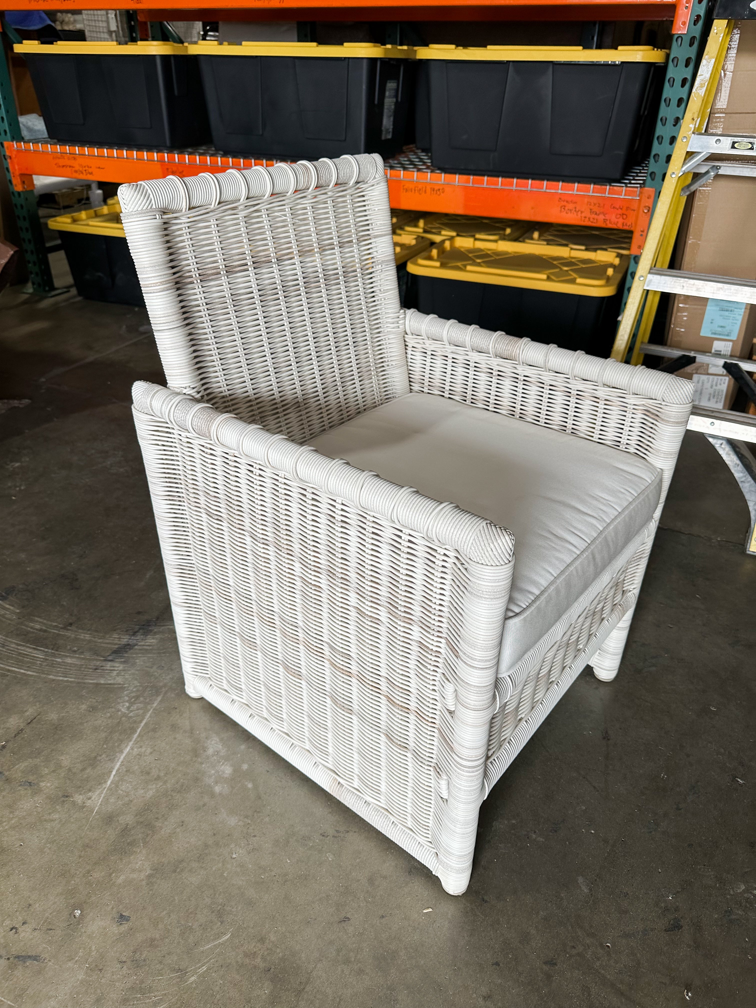 Pacifica Dining Armchair  (SAMPLE/NO TAGS)-Driftwood White