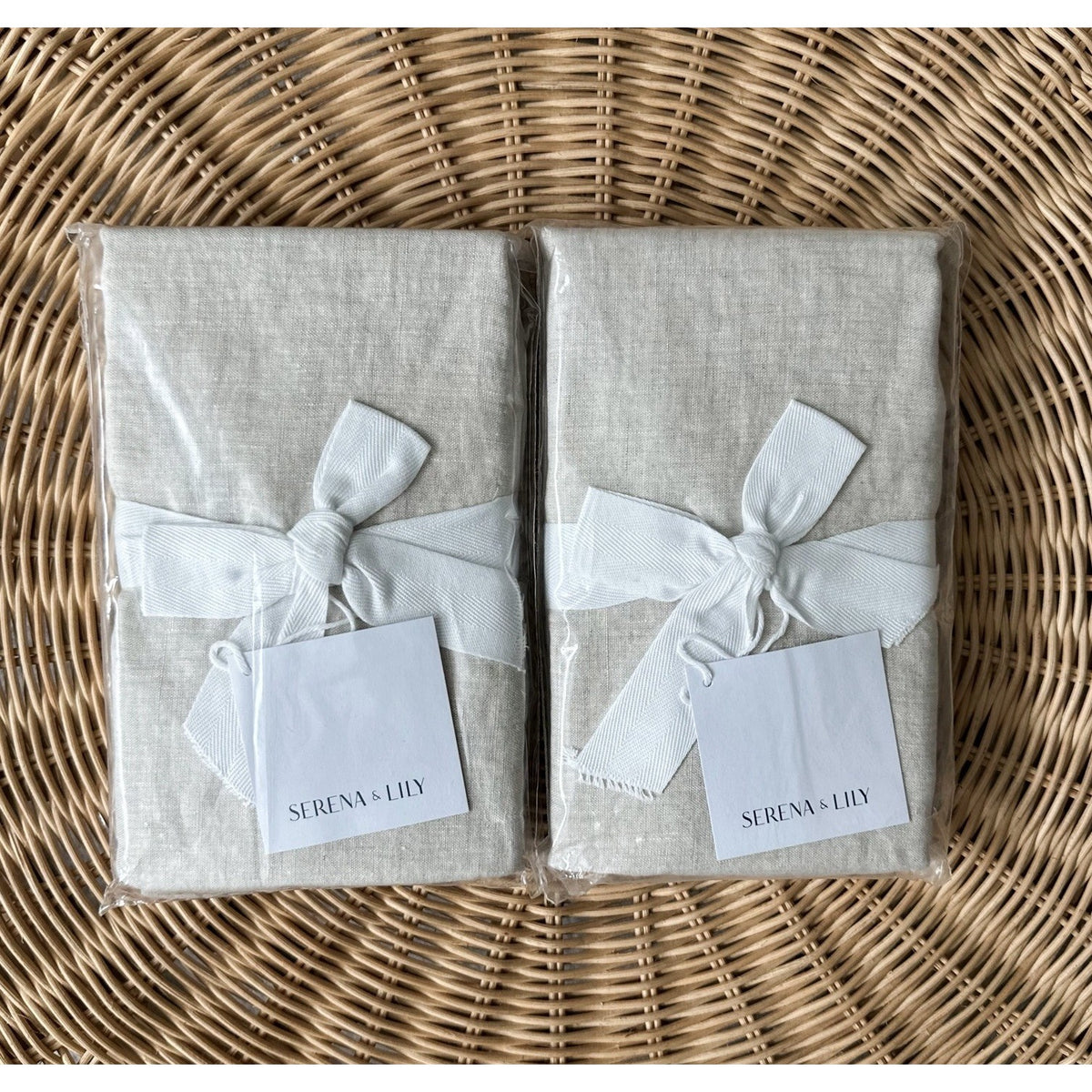 Cavallo Linen Euro Pillow Shams (Set of 2)-Flax Beige