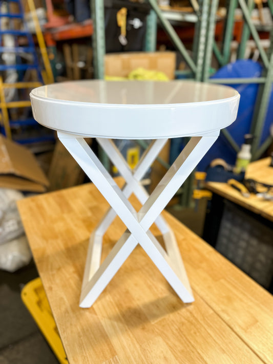 Atelier Round Side Table-White