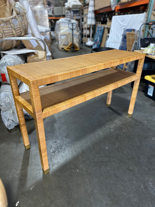 Balboa Rattan Console-Natural Brown