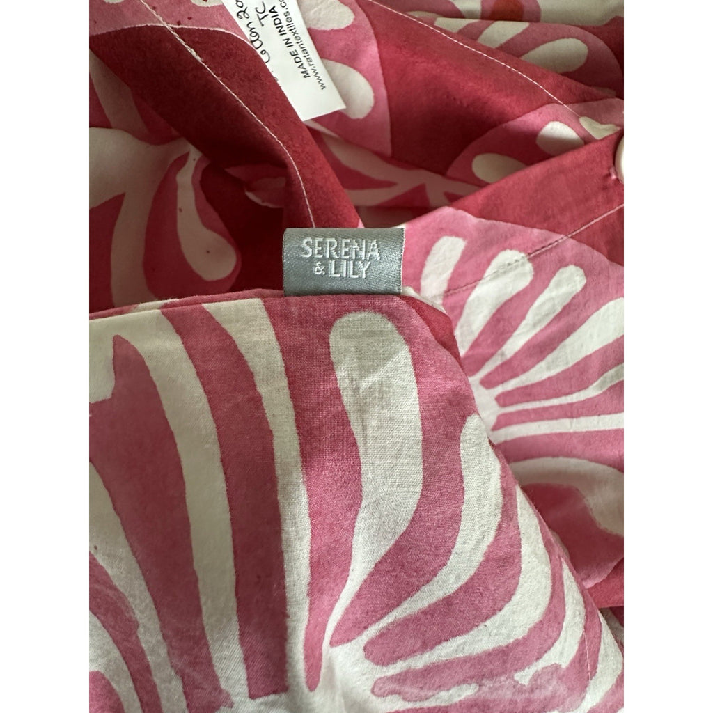 Ramona/Palmetto Duvet Cover (Twin)-Pink/Red - The Home Decor Outlet