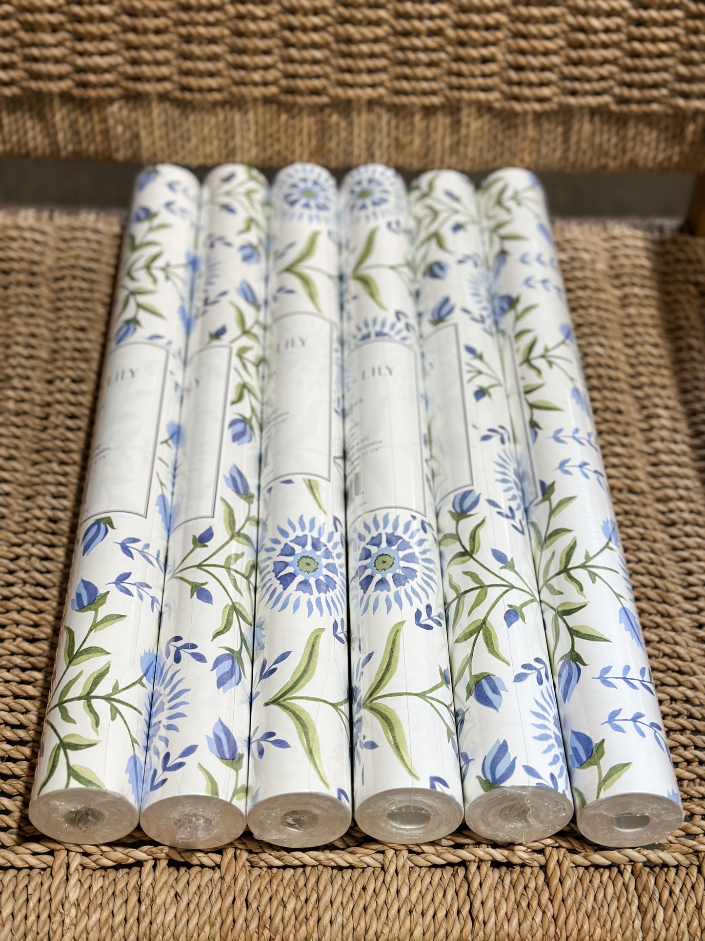 Sunflower Wallpaper-Coastal Blue