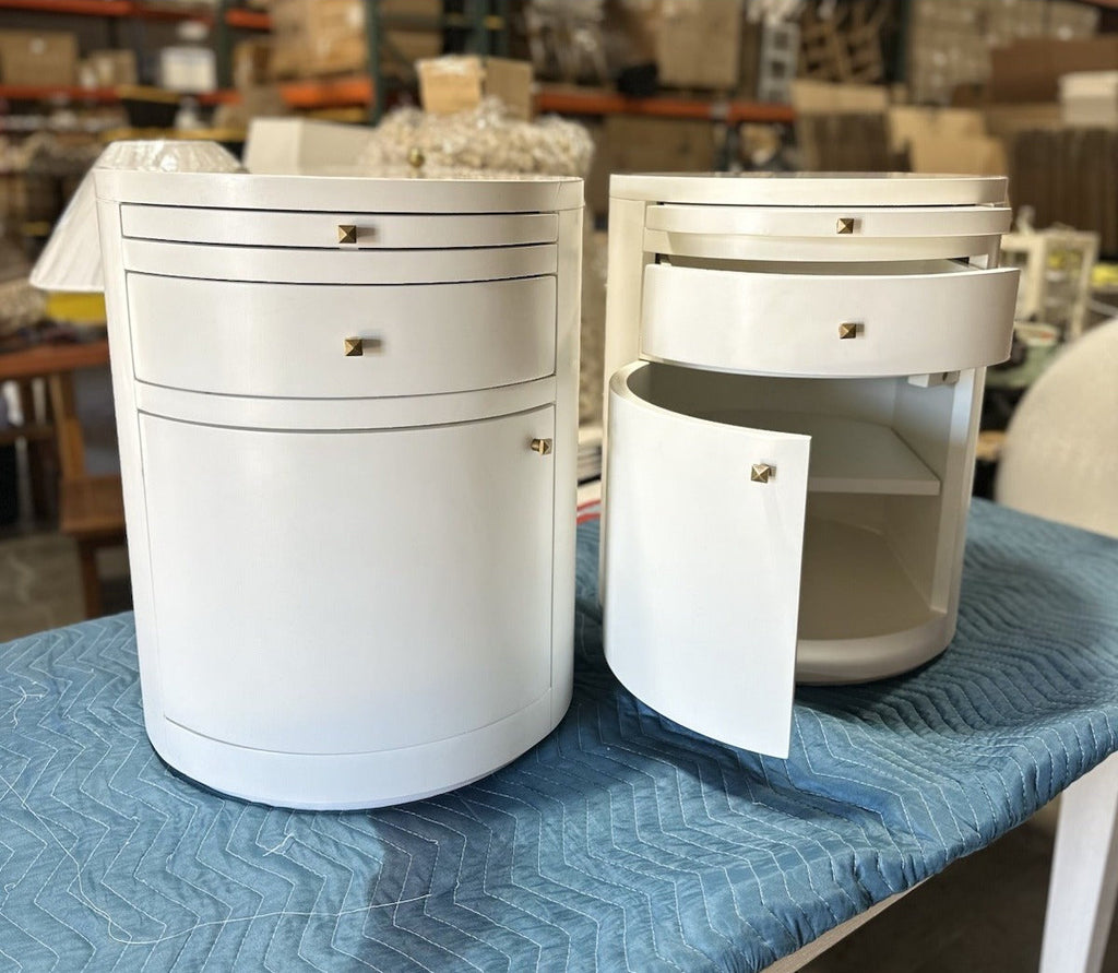 Pinecrest Nightstand (18” DIAM)-White